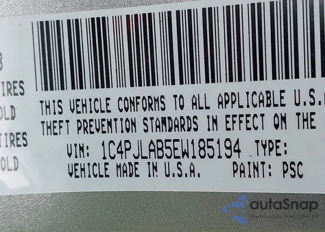 2014 Jeep Cherokee Sport from USA, damaged, VIN 1C4PJLAB5EW185194